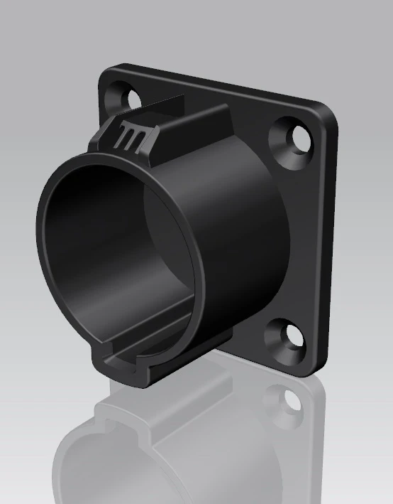 Standard Type 1 J1772 Plug Holder For Charge Station Vehicle Plug A Convenient Plug Holder To Keep Charging Plugs Clean And Dry 4 Point Fixing 5mm Screw Hole Material ABS And PVC Colour Black